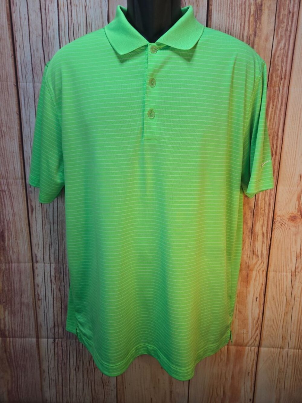Nike Dri-Fit Mens Tour Green Performance Golf Polo Size Large
